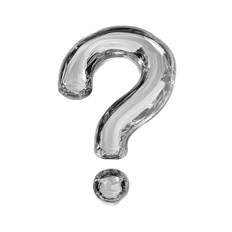 Crystalline Question Mark 3d Render Intriguing Symbol 768x768